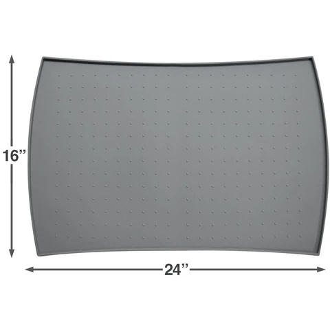 PetFusion Pet Food Mat in Premium FDA Grade Silicone. [Anti-microbial, hypoallergenic] - PetFusion