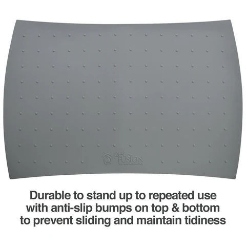 PetFusion Pet Food Mat in Premium FDA Grade Silicone. [Anti-microbial, hypoallergenic] - PetFusion