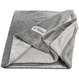 PetFusion Premium Pet Blanket. Reversible Gray Micro Plush - PetFusion