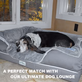 PetFusion Premium Pet Blanket. Reversible Gray Micro Plush - PetFusion
