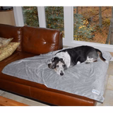 PetFusion Premium Pet Blanket. Reversible Gray Micro Plush - PetFusion